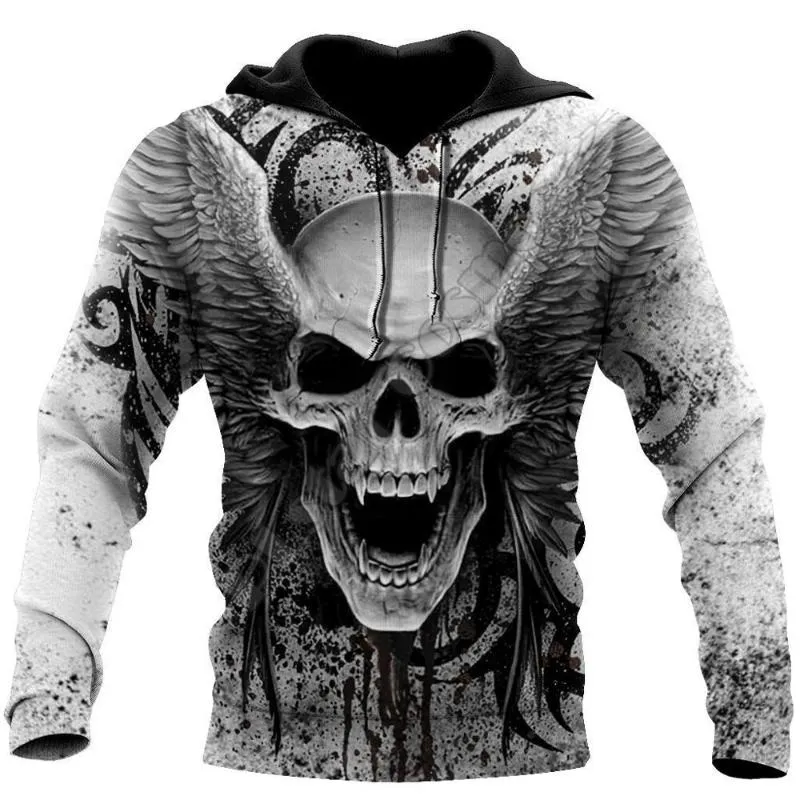 Men's Hoodies & Sweatshirts Sweatshirt 3D Print Horror Skull Streetwear Harajuku Pullover Hip Hop Jacket Men Women Tracksuit Oversized Hoodi