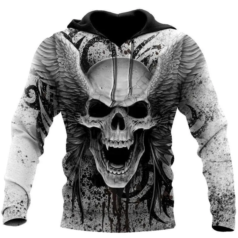 Mannen Hoodies Sweatshirts Sweatshirt 3D Print Horror Schedel Streetwear Harajuku Trui Hip Hop Jas Mannen Vrouwen Trainingspak Oversized Hoodi