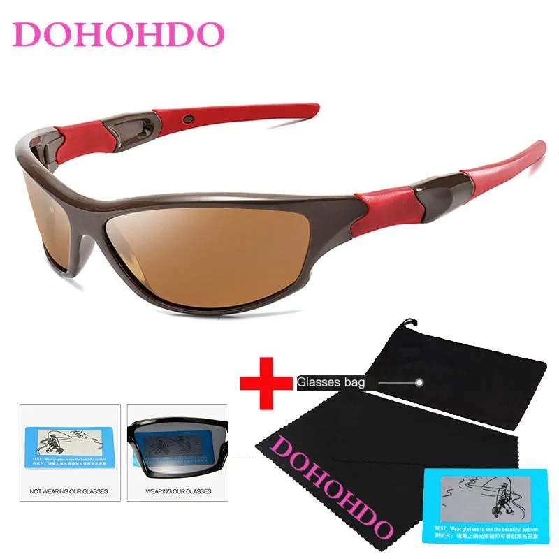 Lunettes de soleil DOHOHDO hommes femmes polarisées Len jaune Vision nocturne lunettes de soleil lunettes de conduite sûres lunettes de plein air UV400