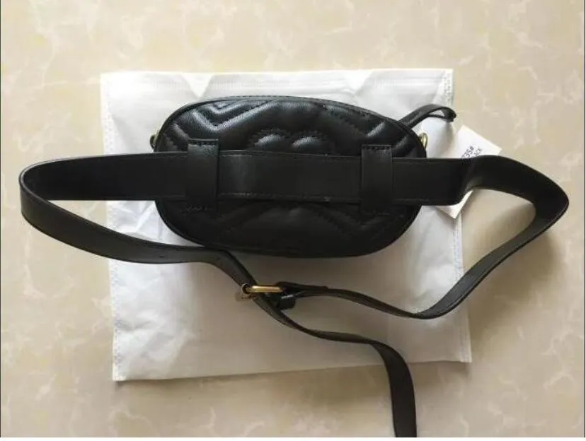 Bolsas de cintura feminino Marmont Bacs Bum Bum Gold Chain Belt Telephone Bolsa de viagem s￳lida Lklko
