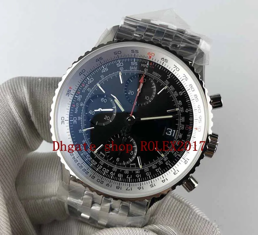 2021 Noir Blanc Bleu Cadran 41mm Hommes Meilleur KOR Factory 316L ETA 7750 Automatique Superlume Montre Chronographe Hommes Sport Montres-bracelets