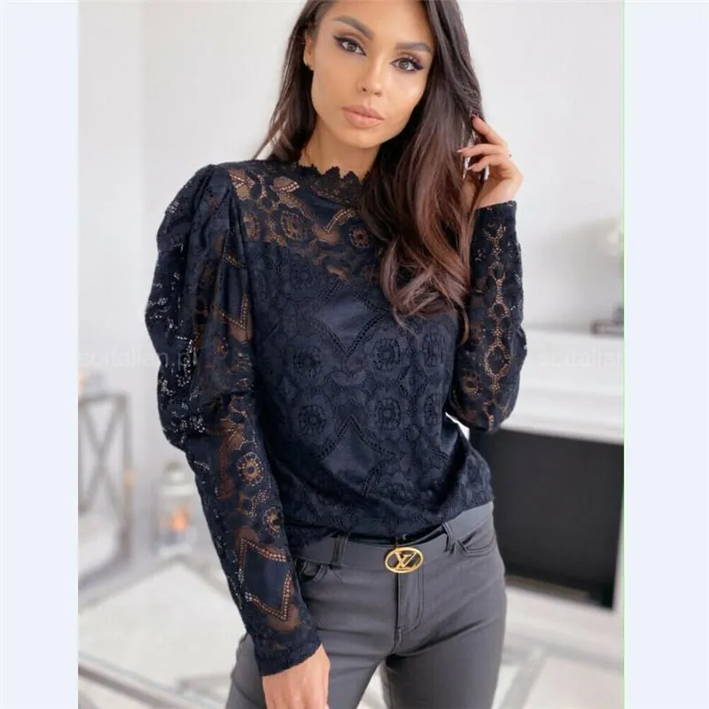 Chemise dentelle noire femme deals