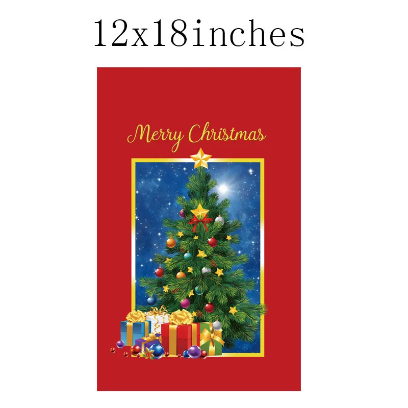 30x45cm Sublimation Christmas Garden Flag 12x18 inches Flag Polyester Digital Printing Yard flags without pole free shipping
