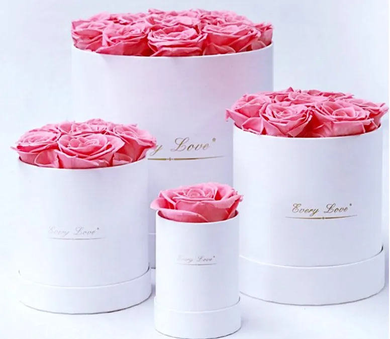 Eternal flowers holding bucket Valentine's Day gift box Rose decorative flower girlfriend wife romantic festival present