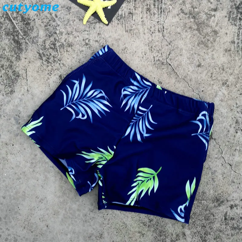 Dad Father Bebes Son Swimswear Swim Suit Clothes 2019 Summer Leaf Printed Shorts Family Matching Daddy Me Men Boys Bathing Short (21)