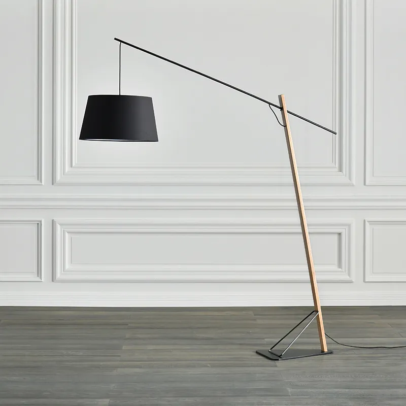 Nordic Kreatywna lampa podłogowa drewniana lampa podłogowa stojąca lampa podłogowa światło salon oświetlenie