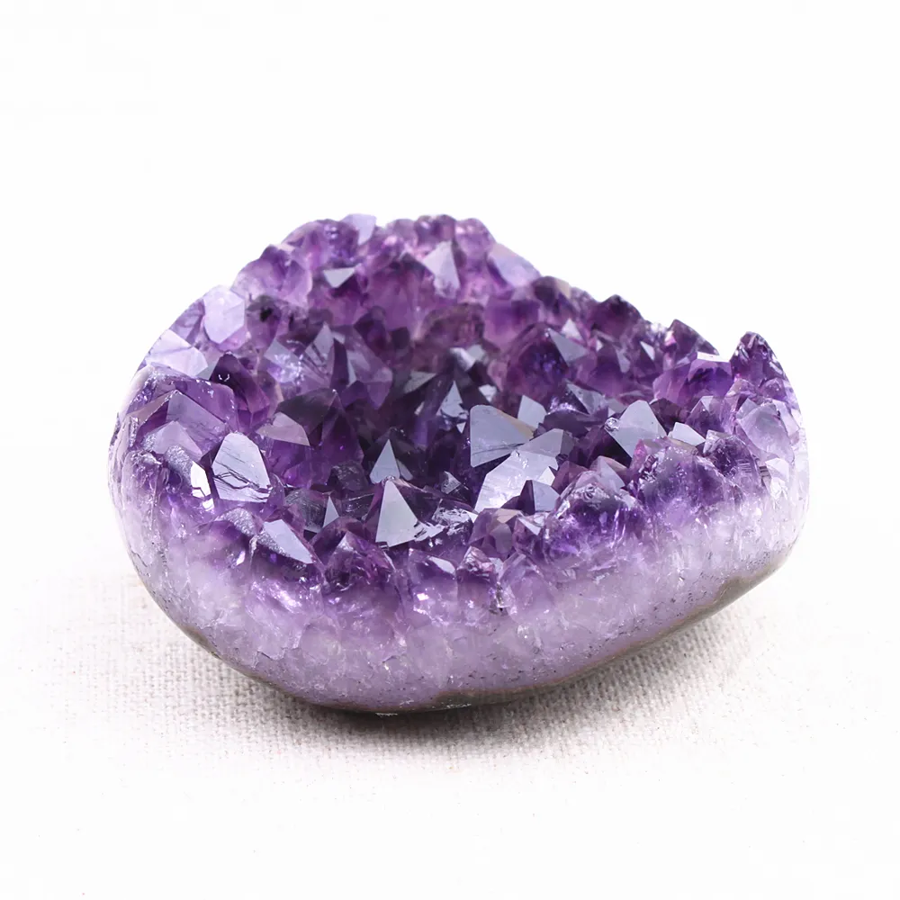 1PCS Amethyst klaster geode kwarc Urugowania Najwyższa jakość ciemna fioletowa ametyst duży ametyst kryształowy geode dekoracje domowe t2007240g