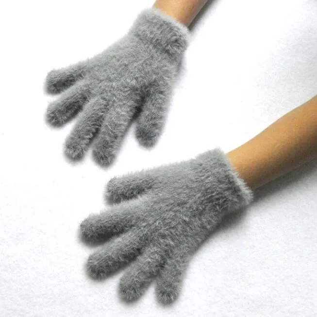 Hiver bébé garçons filles gants chaud tricoté polaire gants doigt complet enfants mitaines douces enfants tricoter épais gants chauds