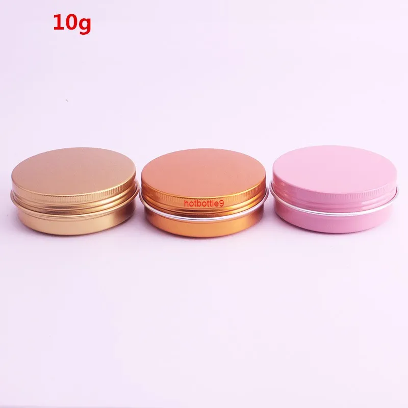 10G lege hervulbare aluminium potten rose goud roze zilver metalen tin batom room lotion cosmetische containers ambachten verpakking 50pcspls order