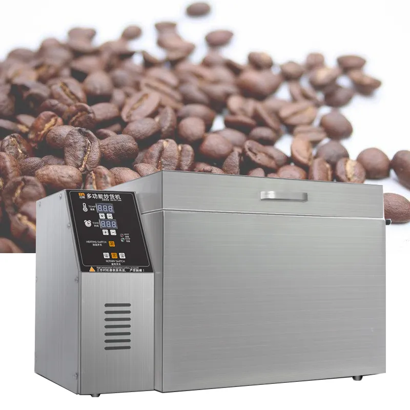 110V/220V Coffee Beans Roaster Stainless Steel Cafe Bean Roasting Machine Baking Fry Peanut Grain Nuts Dryer EU US UK Plug
