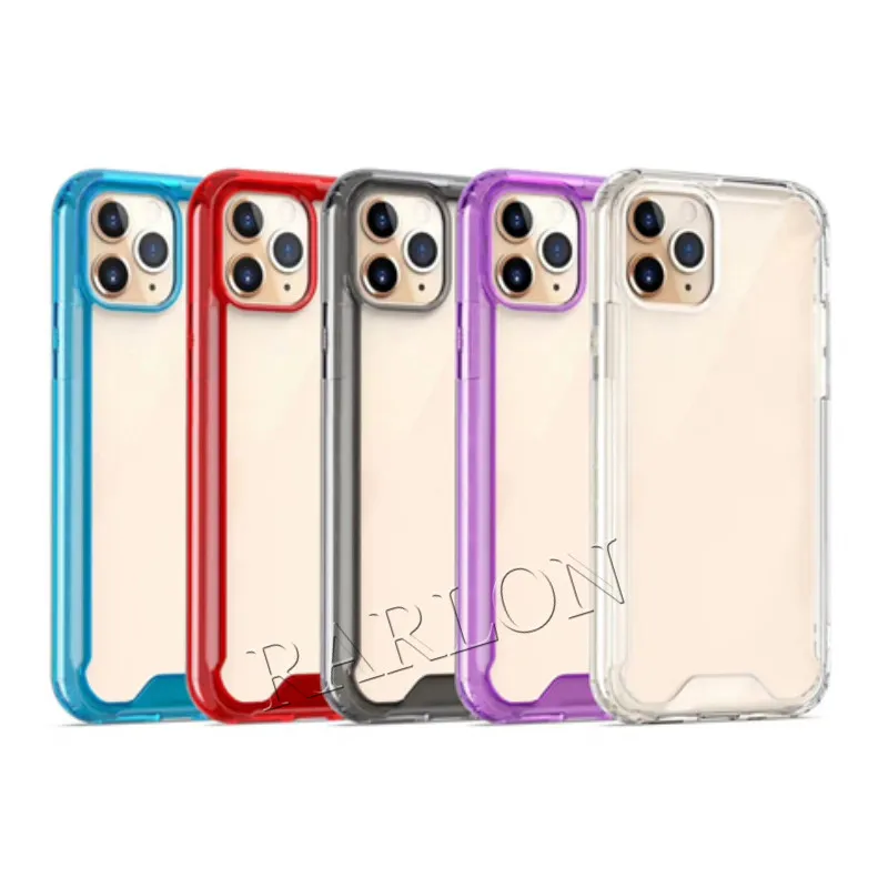 Nouvelle Arrivée Étuis Transparents Conception Cas Pour iPhone 13 13pro 12 Mini 12Pro 11 Pro Max XS XR 6S 7 8 Plus Clair PC Couverture Arrière Samsung S21 Note 20