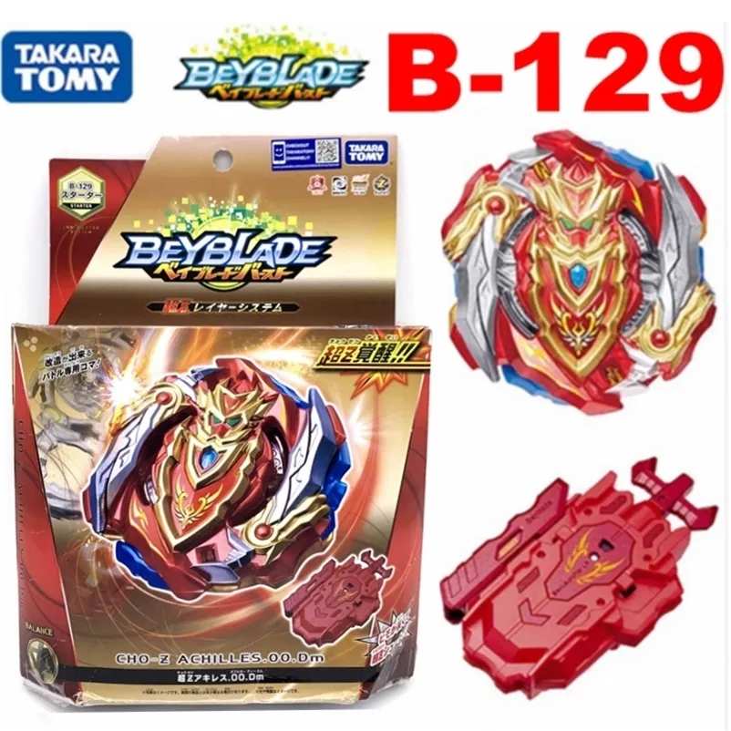 Бесплатная доставка готов акции оригинальные Takara Tomy Beyblade Burst B-129 Cho-z Achilles.00.dm B129 Стартер с Launcher 201217