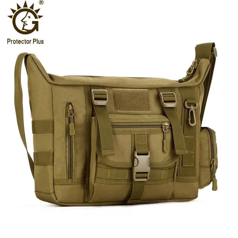 Borsa a tracolla a tracolla tattica Protector Plus, borsa a tracolla militare impermeabile, borsa a tracolla da viaggio da uomo per laptop da 14" 211224