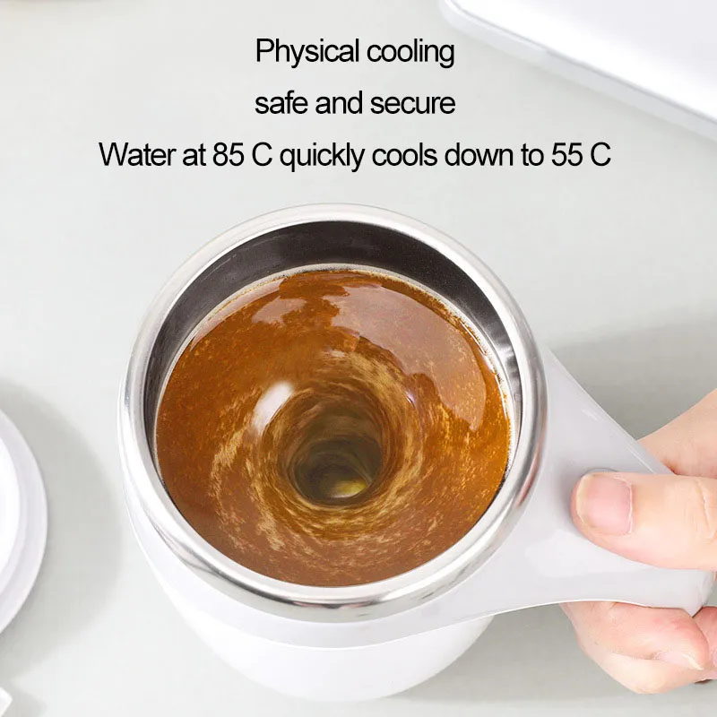 Electric Automatic Magnetic Stirring Mug Smart Mixer Coffee Thermos Cup  Stainless Steel Juice Milk Mixing Cup Cute Water Bottle