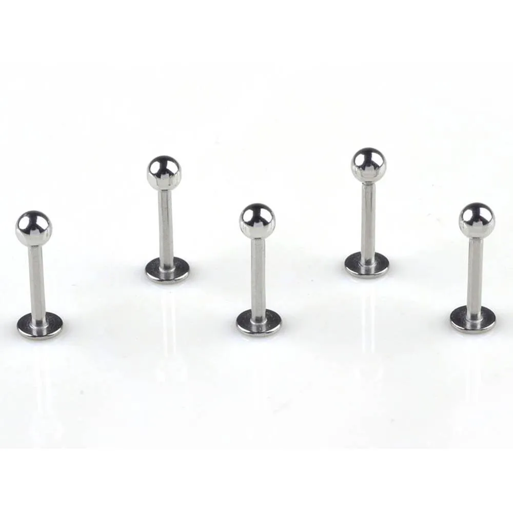 10pcs Boules en acier inoxydable Sourcil droit Nez Lèvre Barbell Boucle d'oreille Langue Cartilage Corps Piercing Bijouxbb11 Q jllScs