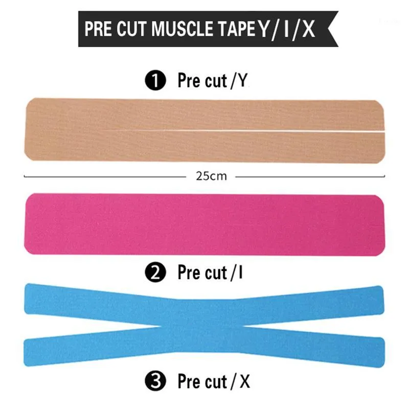 5CMX5M Pre-elleboog Cut Kinetische Spier Ondersteuning Atletische Herstel Elastische Kinesiologie Tape Spier Stam Ligament Tension Patch Y-I Strips1