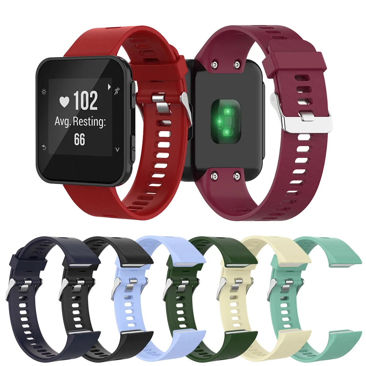 Silicone Smart Wamkand Correa De Banda Para Garmin Forerunner 35 Reloj  Reemplazar La Muñeca Para Garmin Forerunner 30 Pulsera De Banda De Pulsera  De 1,69 €