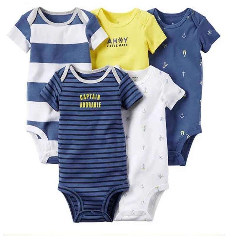 new born baby clothes newborn boy girl stripe rompers set 2019 summer costume short sleeve romper toddler infant clothing cotton