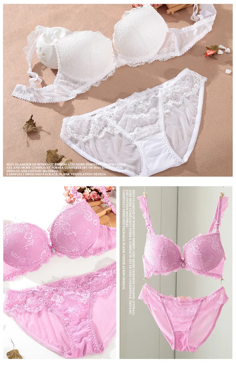 Ultra Thin Transparent Sexy Breathable Lace Bra Set Matching Cotton Crotch  Underwear Push Up Lingerie Decorating Rhinestone Bras Y200708 From 8,08 €
