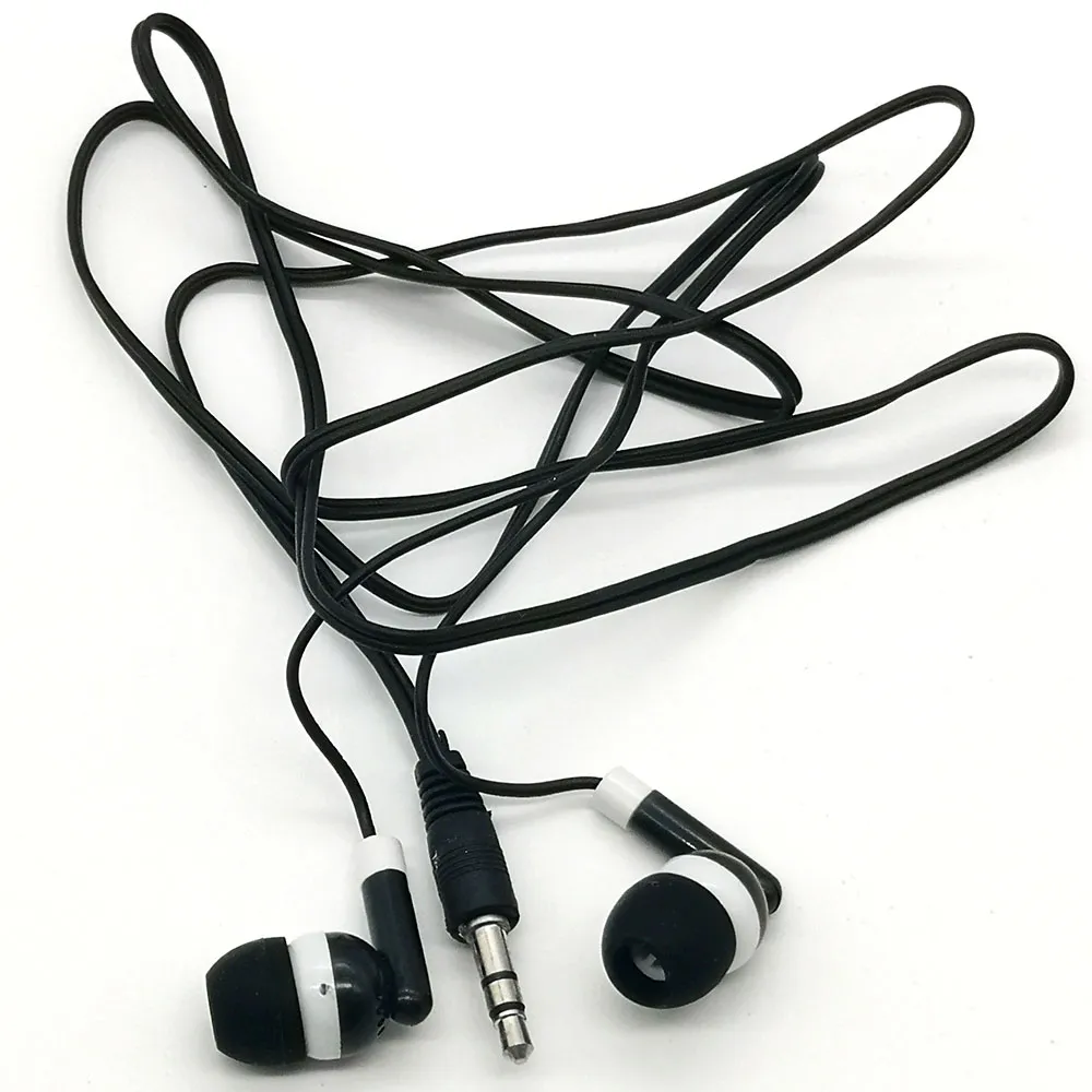 300Pcs/lot low cost earbuds Wholesale Disposable earphones headphones for Theatre Museum School library,hotel,hospital Gift free shipping