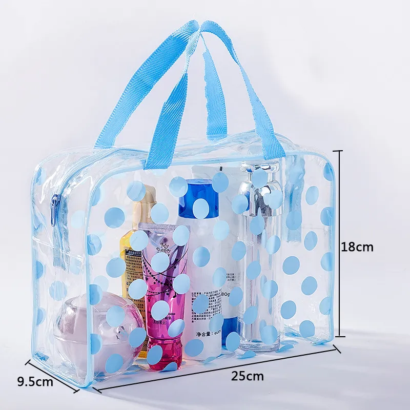 Fashionable design and color waterproof transparent bath bathroom finishing bag washing bag portable bath products storage bag T3I51530