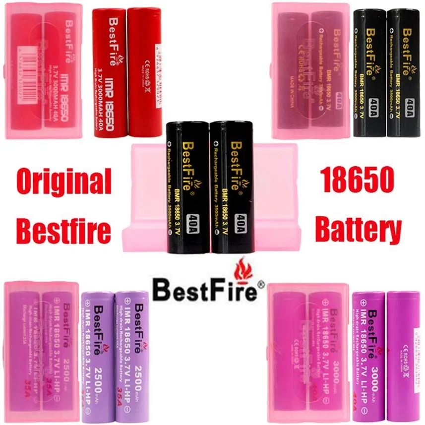 Original Bestfire IMR BMR 18650 Battery 2500mAh 3000mAh 3100mAh 3200mAh 3500mAh 35A 40A Rechargeable Lithium Vape Batteries 100%a50 a09