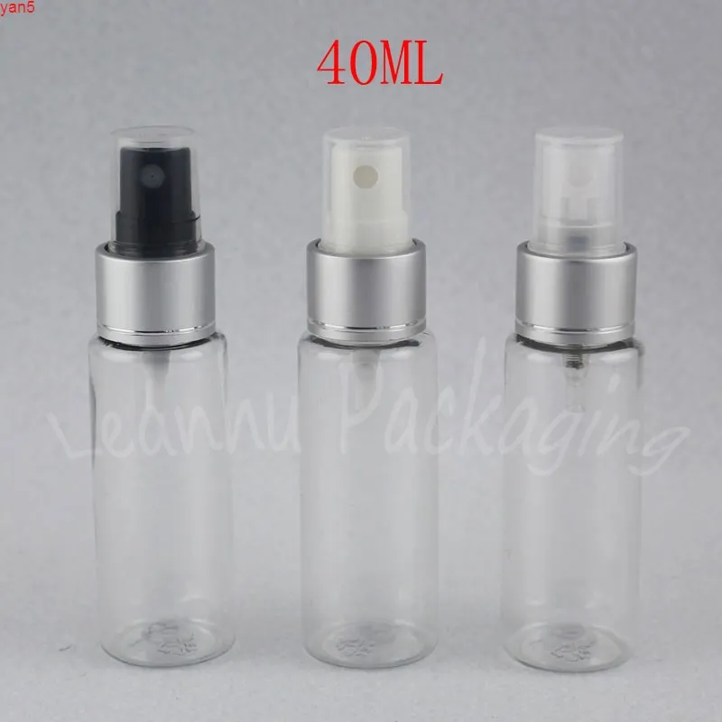 40 ml Transparent platt axelplastflaska med spraypump, 40cc toner / vattenförpackning Makeup Sub-Bottlinghigh Quantity