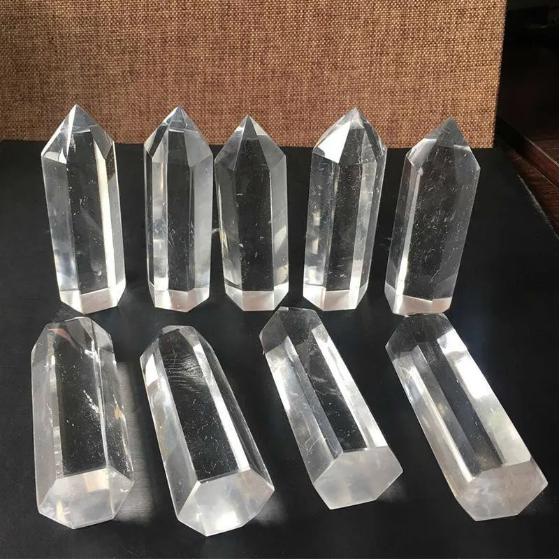 Large Natural Clear Crystal Quartz Tower Quartz Point Clear Crystal Obelisk Wand Healing Crystal 8.5cm 16cm