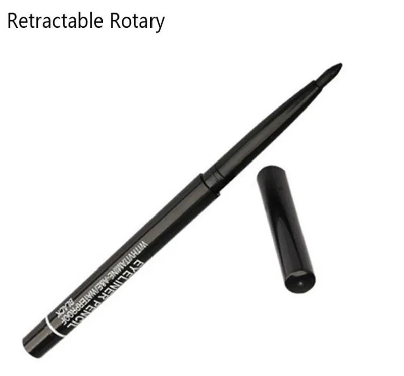 Waterdichte intrekbare roterende eyeliner-pen Eyeliner-potlood Make-up cosmetisch hulpmiddel 12 stks/partij