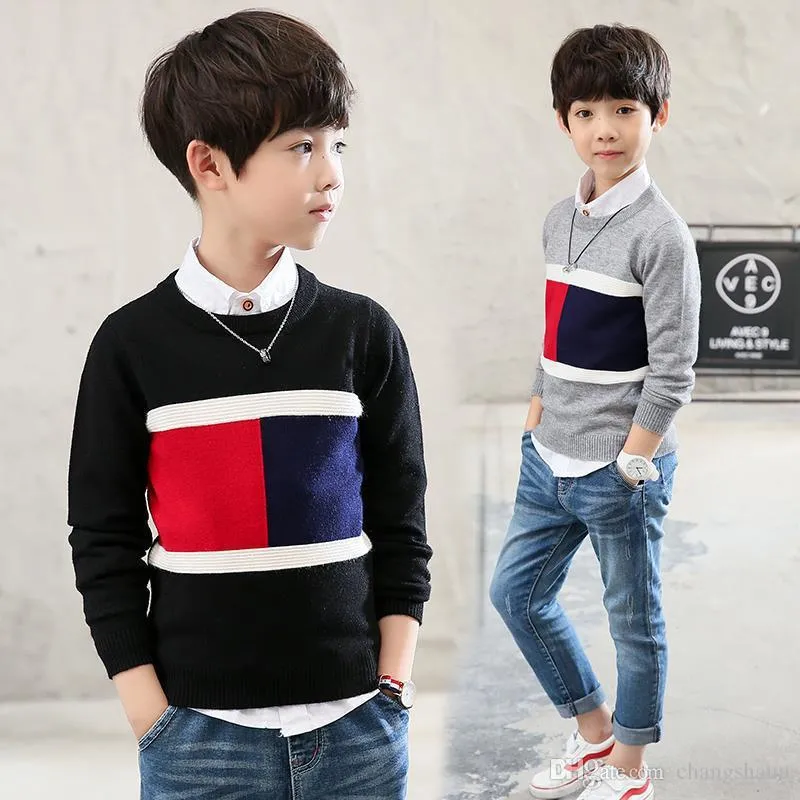 2019 Children`s sweater for boys Children`s clothing autumn Winter new Keep warm Kids sweater pullover cardigan 4-12 years