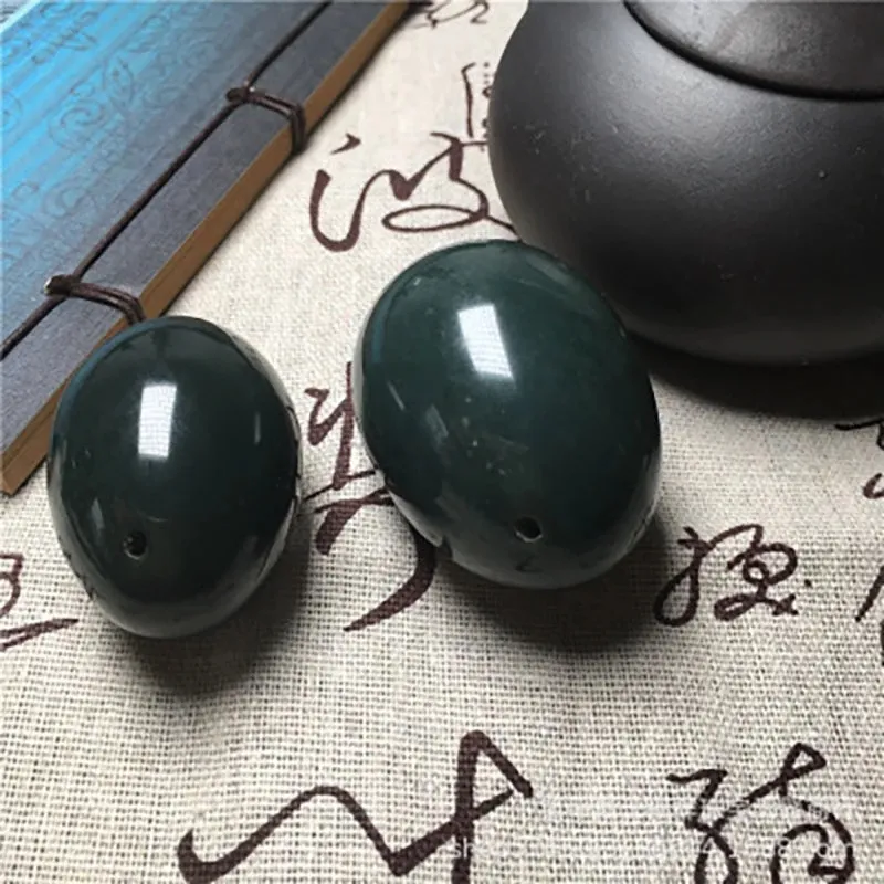 set Natural Nephrite Jade Yoni Eggs For Women Kegel Exercise Jade Yoni Egg Set Vaginal Muscle Tightening Drilled Massage Ston8232250