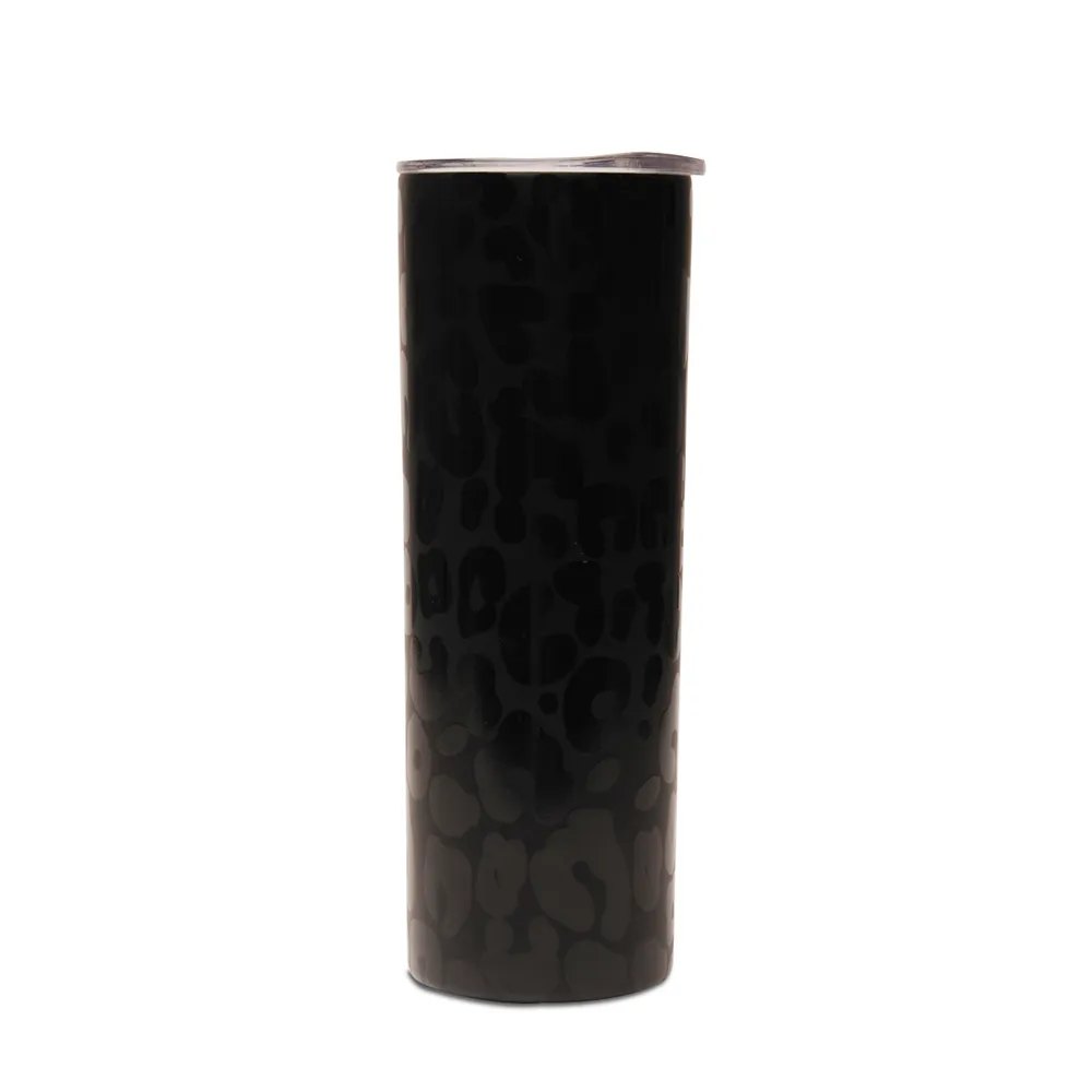 Leopard Skinny Cup 20oz Slim Butelka Water Great Drinkware Prezent Bumple do zimnej i ciepłej wody Dom1061175