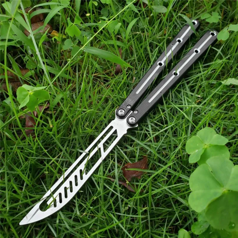 4 colors butterfly Kraken Sea monster trainning trainer knife not sharp jilt knife Channel Aluminum handle bushing system Xmas gift