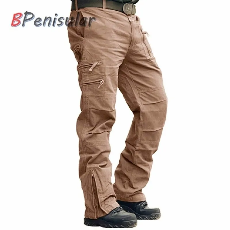Spodnie Tactical 101 Airborne Casual Spodnie Khaki Paintball Plus Rozmiar Kieszenie bawełniane Wojskowe Kamuflaż Cargo Spodnie dla mężczyzn 201221