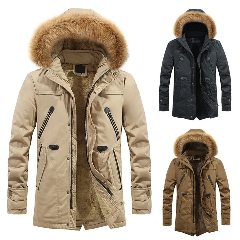 Winter Military Jacket For Men Mid Long Collar Parka With Fur Lining Warm Hood Long Winter Coat Men For Outdoor Fashion 201202 From Kong00 153.27 DHgate.Com