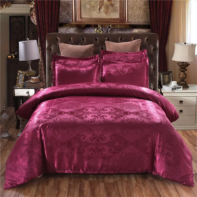 Luxury European Three Piece Bedding Set Royal Nobility Silk Lace Quilt Cover Callow Case Däcke Cover varumärkesbäddar Set i308i