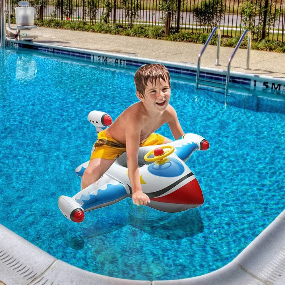 ChildrenS Inflatable Airplane Floats For Kids Float Seat Boat Pool Ring