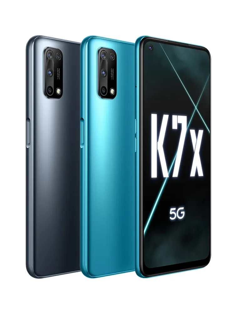 Original Oppo K7X 5G Mobiltelefon 6GB RAM 128GB ROM MTK dimension 720 Octa Core Android 6.5 "Fullskärm 48mp OTG 5000MAH Fingerprint ID Smart Cell Phone