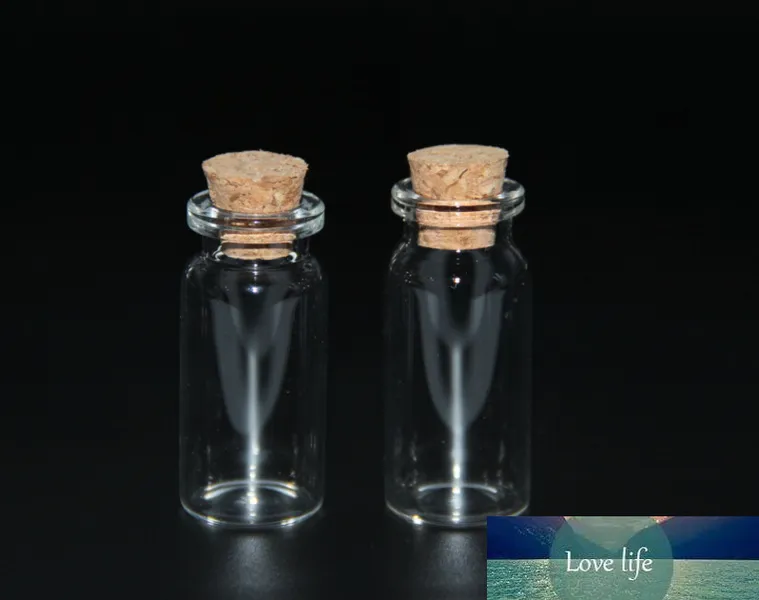 10pcs 22 * 45mm bouteilles en verre transparent souhaitant avec bouchon en liège bocaux à épices vides flacons échantillon contenant de parfum cadeaux de mariage