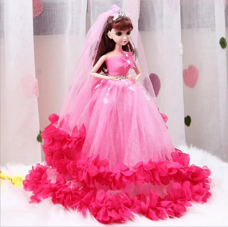 Robe de mariée princesse vintage pour poupée BJD 1/6, coiffe, sac, parapluie - France