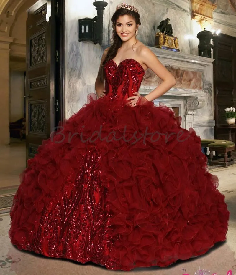 burgundy quince dress