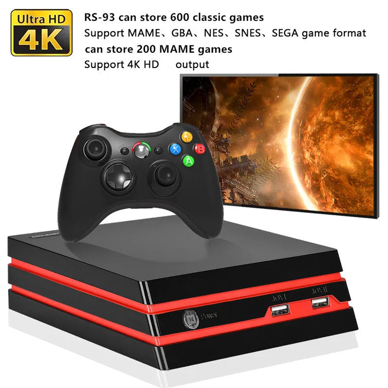 Coolbaby RS-93 أحدث HD/AV Video Game Console 64 Bit Support 4K Can Tove 600 Game Games Retro Game Console Free DHL