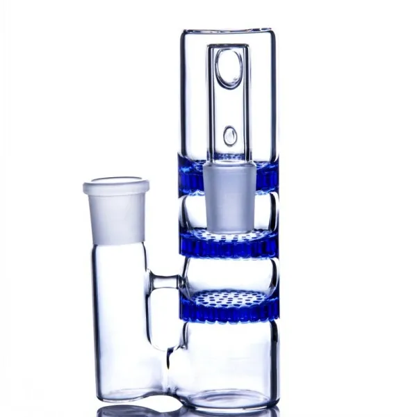 Tubi di vetro ashcatcher Giunto 18mm riciclatore narghilè gorgogliatore raccoglitore di ghiaccio Bong spessi che fumano acqua olio rig tubo 14mm