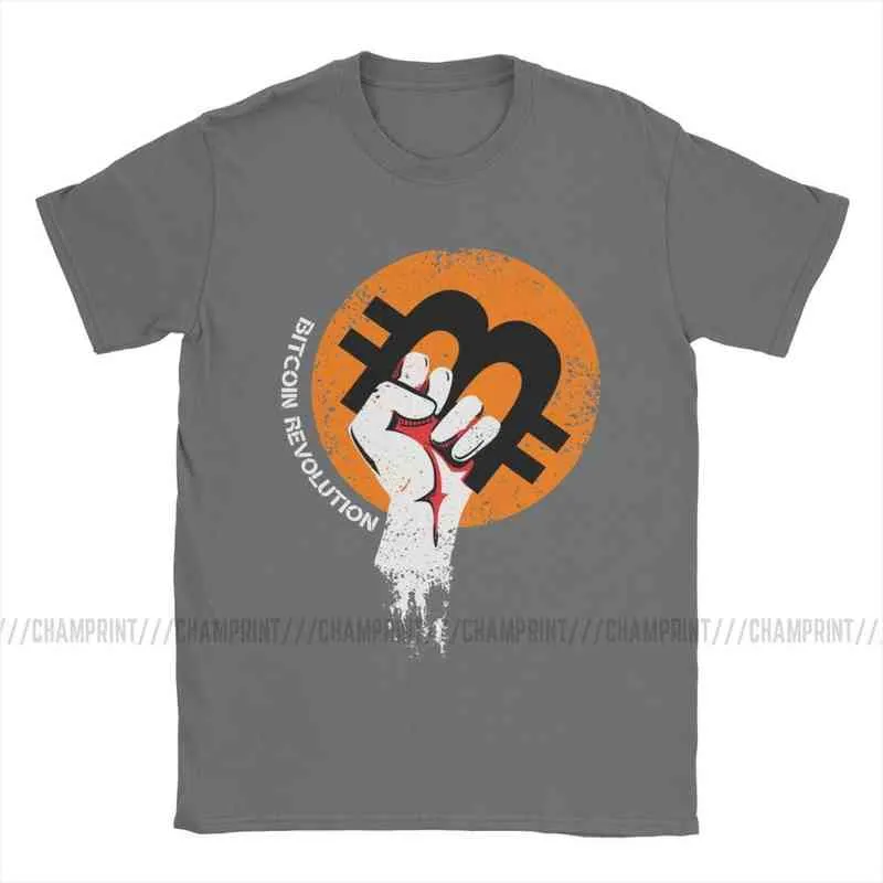 Crypto T-shirts Mannen Bitcoin Revolution CryptoCurcy BTC Blockchain Geek Novely Tees Korte Mouw T-shirt Plus Size Tops G1222