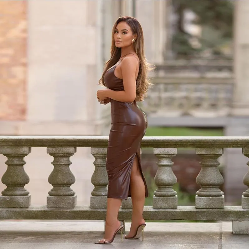 chinese dress ladies Hi-Low Hem Dress – Jane Doe Latex main image 0