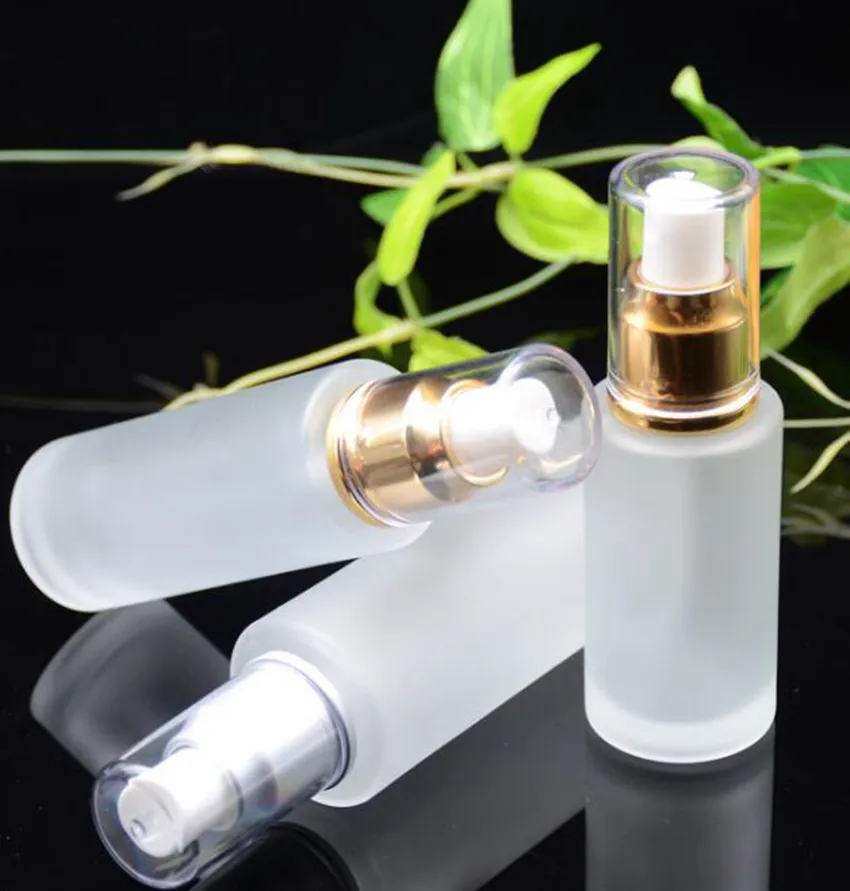 20ml 30 ml 40ml 50ml Mattglas Flasche Lotion Nebel Spray Pumpe Flaschen Kosmetik Probe Vorratsbehälter Gläser Pot Parfüm Flasche GGA3832-