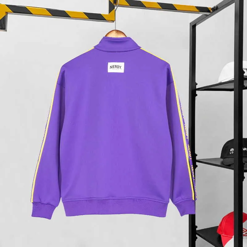 ☆NERDY☆ Line Track Top Dark Purple DHgate.com:Nerdy Side Mens Tracksuits Set: Casual Fashion