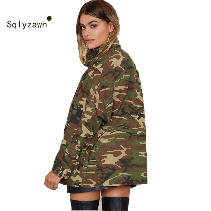 Chaqueta verde militar para Mujer, abrigos de camuflaje bordados de algodón  con cremallera, Talla M, L, XL, 2XL, primavera y otoño, 2023 - AliExpress