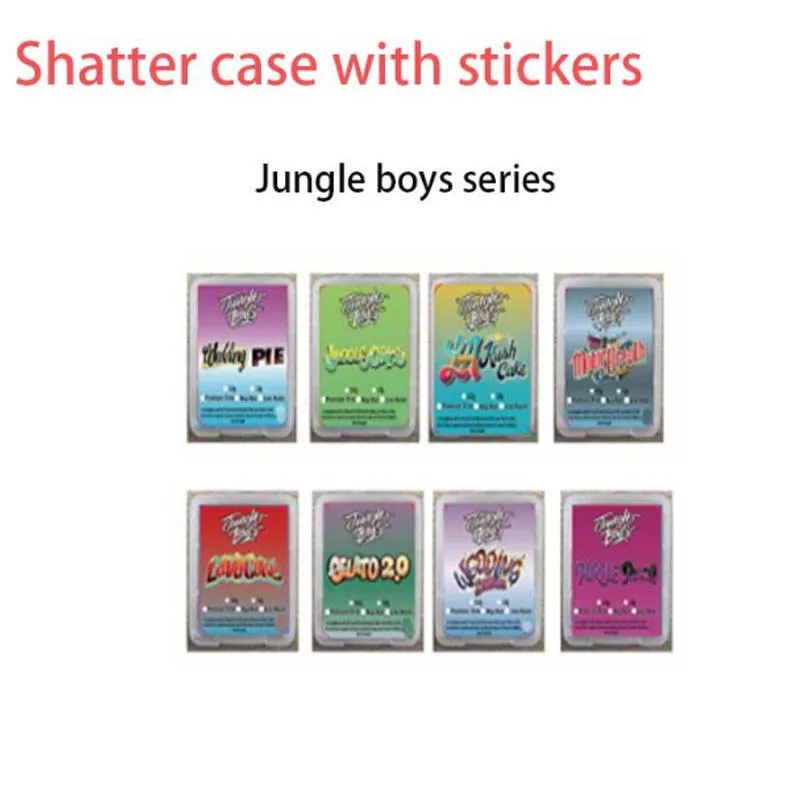 Caixa De Shatter Shatter Recipiente Plástico Cartão SD Cera De Cera Extractos Packs Runtz Jungle Meninos Balla Berries Shatter Pack Box