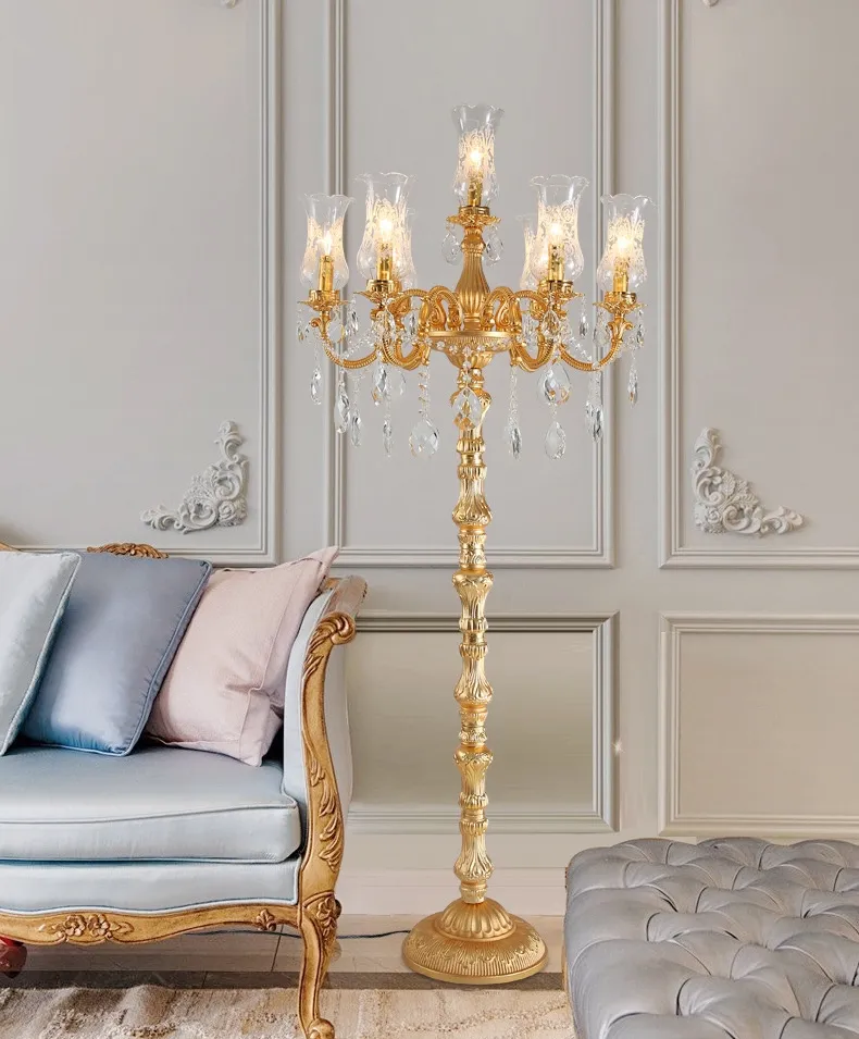 Antique gold clearance floor lamp